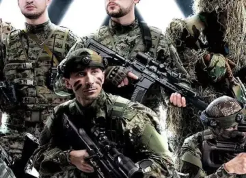 group of men in military camouflage uniforms with tactical gear